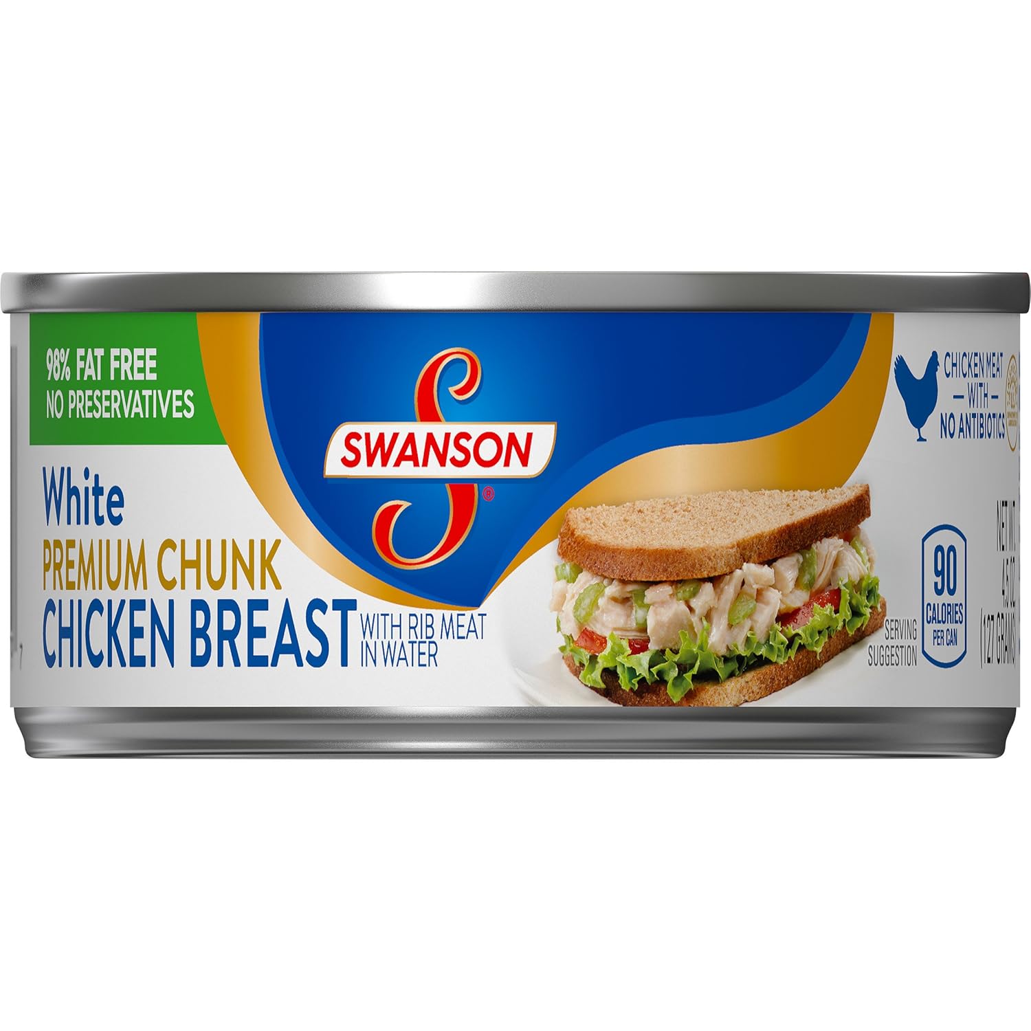 Swanson White Premium Chunk Chicken Breast, 4.5 Ounce Prime Pantry