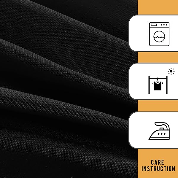 OBSTAL 4 PACK BLACK TABLECLOTH FITTED TABLE CLOTHES FOR 8 FOOT RECTANGLE TABLES – WATER RESISTANT WASHABLE FABRIC POLYESTER RECTANGLE TABLE COVER FOR OUTDOOR/INDOOR USES?96L X 30W X 30H INCHES, BLACK?