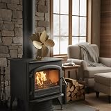 Relaxdays Stove Fan Heat Powered 4 Blades Bronze Aluminium Low Noise Fireplace view 5
