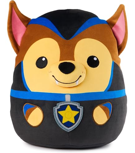 PAW Patrol Holiday Chase Squish Plush – 12" Super-Soft Stuffed Animal With Santa Hat, Official Toy For Kids 1+