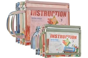 10 Pack Colored Mesh Zipper Pouch Bags,Double-Layer Nylon Puzzleets Toy Storage Organization, A4 Zipper Pouch (A4A5-2LAYERS)