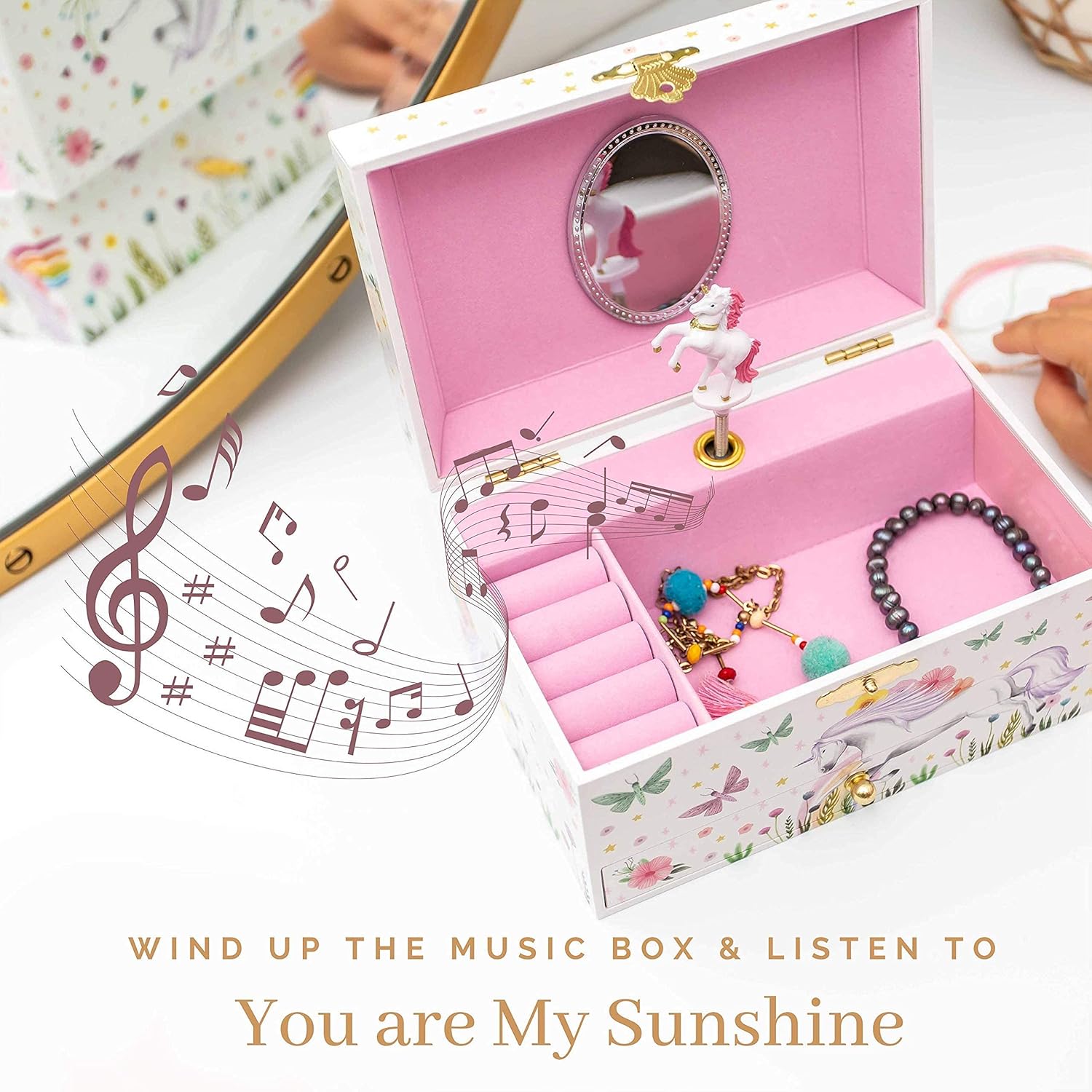 Unicorn Jewelry Box for Girls - 3 Unicorn Gifts for Girls - Girls Jewelry Box - Girls Jewelry Set - Unicorn Music Box for Girls - Unicorn Jewelry for Girls: Home Improvement