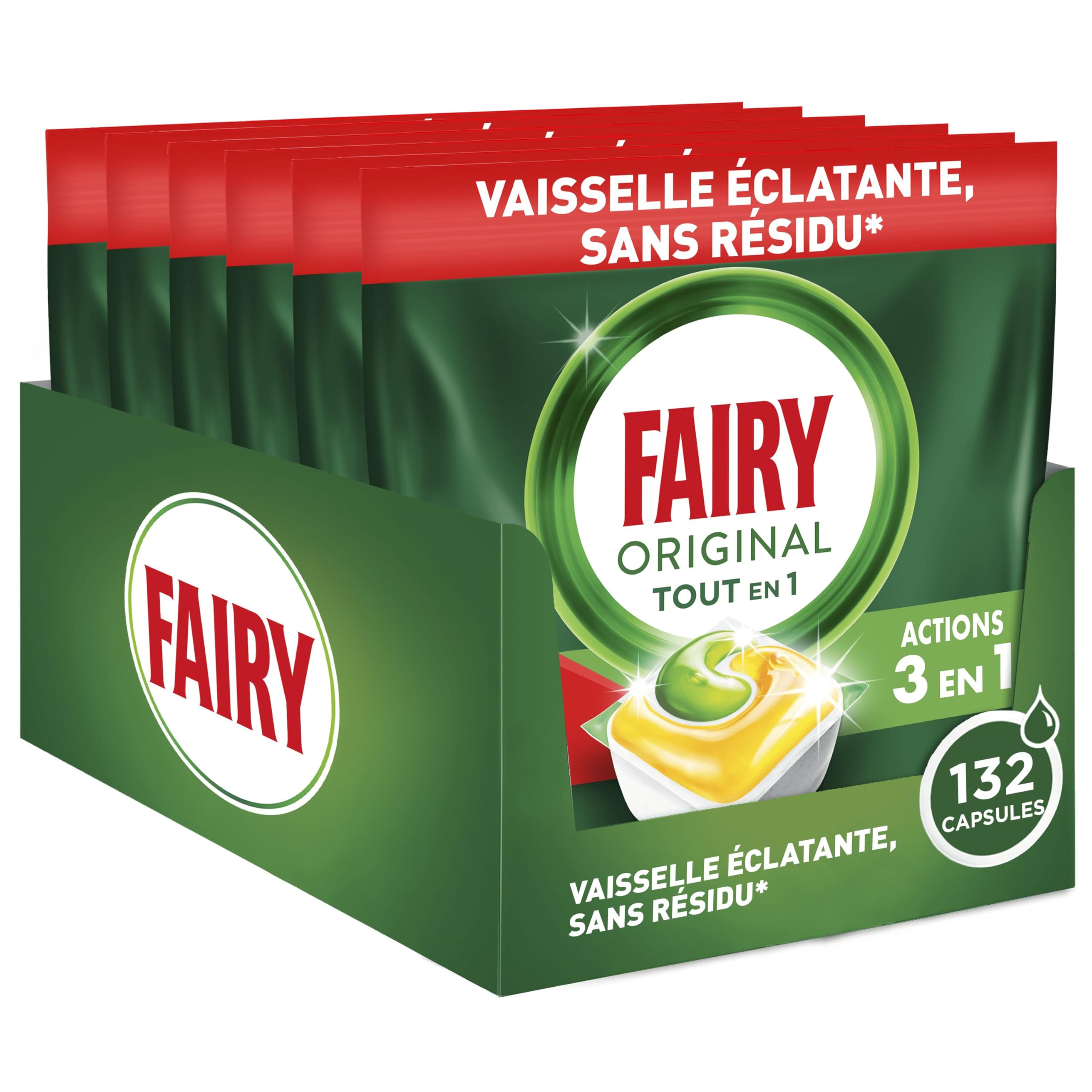 Fairy Original Dishwasher Tablets Complete 132 ct, Fairy Dishwasher Tabs, Dishwasher Tablets Bulk