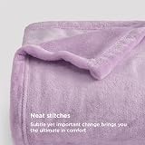 Bedsure Fleece Throw Blanket 130x150 cm Soft Purple 100% Microfibre view 3