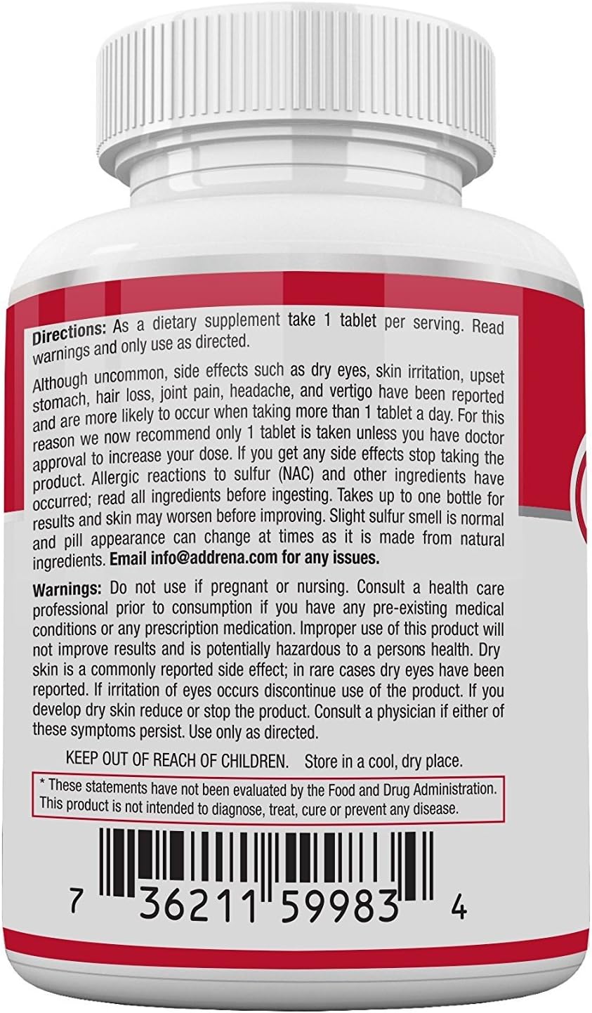 Vitamin Supplements for Acne Treatment, 60 Natural Pills