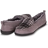 women's flannel lined moccasin slippers