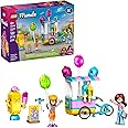 LEGO Friends Ice Cream & Balloon Stand Building Toy for Girls & Boys - Pretend Play Set for Kids, Ages 6+ - W/Liann & Paisley