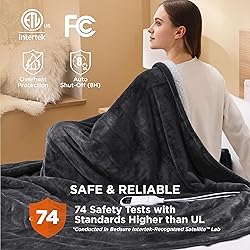 Bedsure Electric Blanket Twin - Soft Flannel Heated
