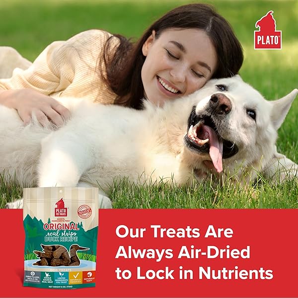 PLATO ORIGINAL REAL STRIPS DUCK 3OZ, NATURAL (850002221534)