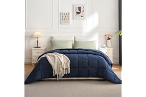 BEDENSIT Comforter -Navy Blue Queen Size Comforter, Down Alternative Comforter,Soft Quilted, Duvet Insert with Corner Tabs, Machine Washable