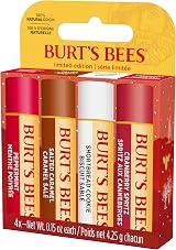 Burt's Bees Lip Balm 4-Pack Gift Set Shortbread Cranberry Salted Caramel view 8