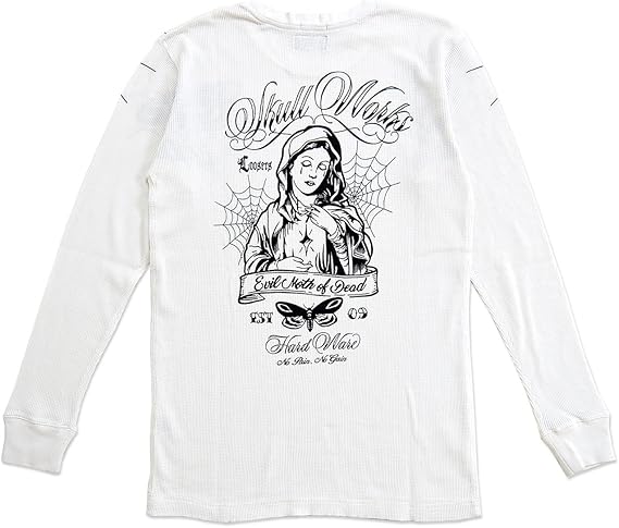 Amazon クローズ Crows タトゥーemodサーマル長袖tシャツ クローズ ワーストコレクション Crows 武装戦線 ロンt ロング Tシャツ ホワイト S Tシャツ カットソー 通販