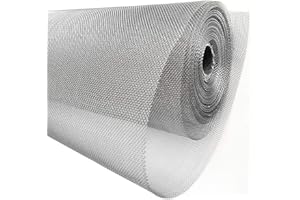 XIZAO Woven Wire Mesh Stainless Steel Mesh Screen 15.7" x 78.7" Wire Mesh Window Screen Roll for Vent Cage Garden 40 Mesh