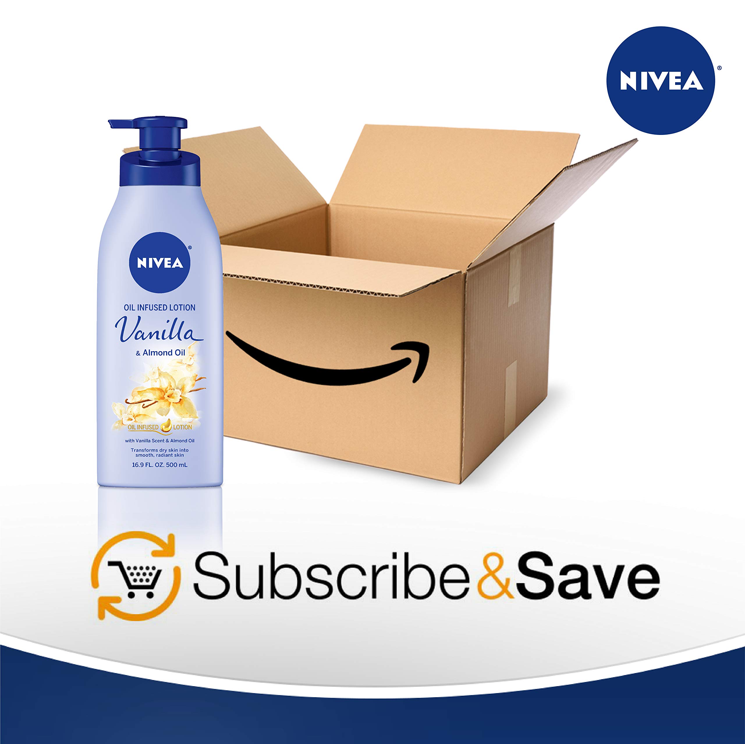 NIVEA Vanilla and Almond Oil Infused Body Lotion Fast Absorbing 24