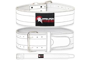 Dark Iron Fitness Weight Lifting Belt for Powerlifting Deadlift Training, Premium Leather for Core Support Gym Strength Workout