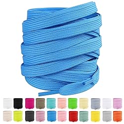 LUOFMISS 2 Pairs Flat Shoe Laces 5/16" Athletic