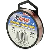 American Fishing Wire Bleeding Leader Blood Red Nylon Coated 1x7 Stainless Steel Leader Wire