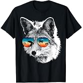 FOX Shirts With Glasses Sunglasses Retro Style T-Shirt