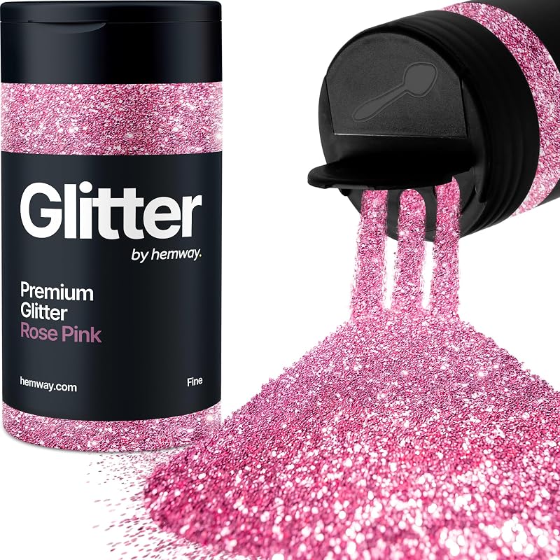 Hemway Rose Pink Glitter Shaker 130g Fine Metallic Flake 1/64"