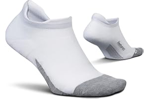 Feetures Elite Max Cushion No Show Tab Ankle Socks - Sport Sock with Targeted Compression - (1 Pair)
