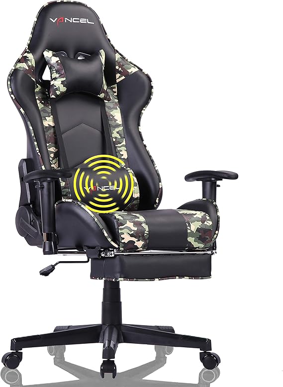 EAVANCEL Silla Gaming Sillones de Oficina Reclinable Ergonomica con