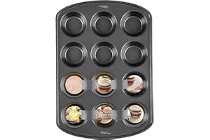 Wilton Perfect Results Premium Non-Stick Cupcake Pan, 12-Cup Muffin Tin, Steel Baking Supplies