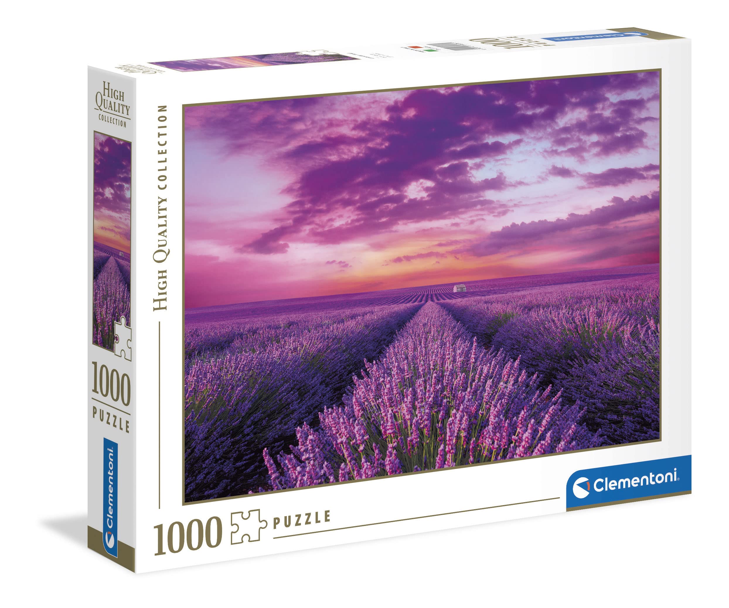 Clementoni Collection 39606, Lavander Field Puzzle for Adults and Children, 1000 Pieces, Ages 10 Years Plus multi-coloured
