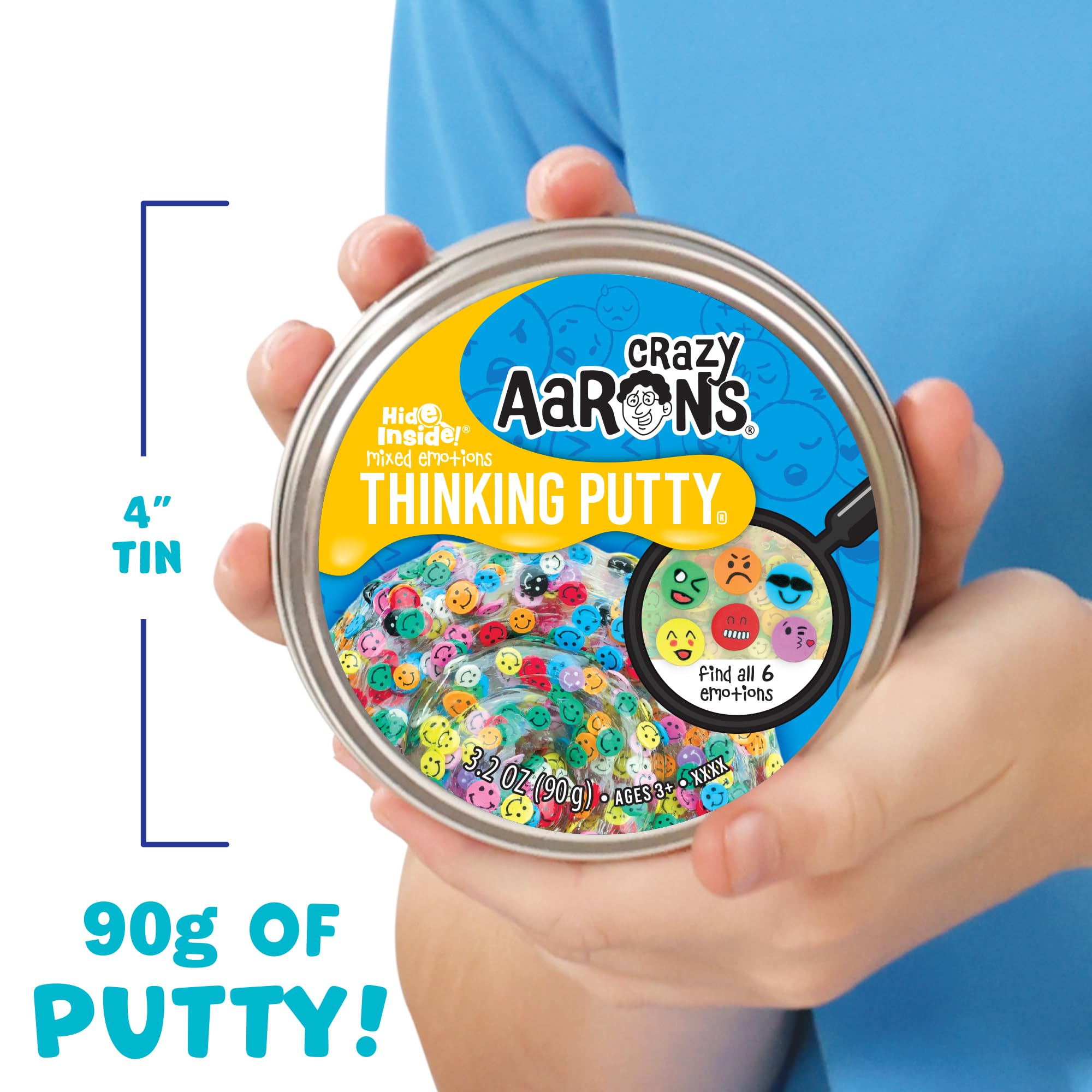 Crazy Aaron's Thinking Putty - Mixed Emotions - Multi-Color Sensory Putty for Kids and Adults in a 4