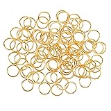 HUIHUIBAO 100 Pieces 16mm Small Open Jump Ring