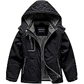 CREATMO US Girl's Waterproof Ski Jacket Warm Winter Snow Coat Windproof Snowboarding Rain Jacket