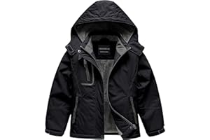 CREATMO US Girl's Waterproof Ski Jacket Warm Winter Snow Coat Windproof Snowboarding Rain Jacket