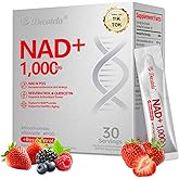 Decatela 1000mg High Absorption Nicotinamide Adenine Dinucleotide Liquid Supplement, Resveratrol & PQQ, Delaying Aging, Boosts Cellular Energy, Improve Concentration. 30 Pocket