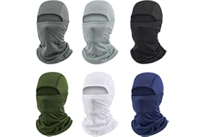 CMONIE 6 Packs Ski Mask Sun UV Protection Hood Breathable, Balaclava Face Mask for Men Women - Motorcycle Fish
