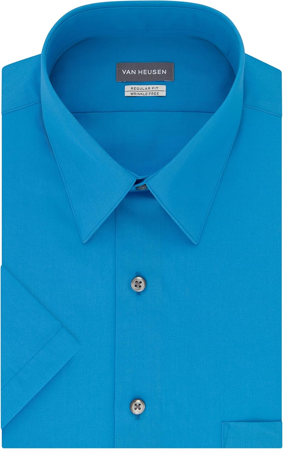 Van Heusen Men's Short Sleeve Dress Shirt Regular Fit Poplin Solid at  Men’s Clothing store