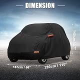 X AUTOHAUX Protective Car Cover for Smart Fortwo 2007-2019 Waterproof Windproof view 7