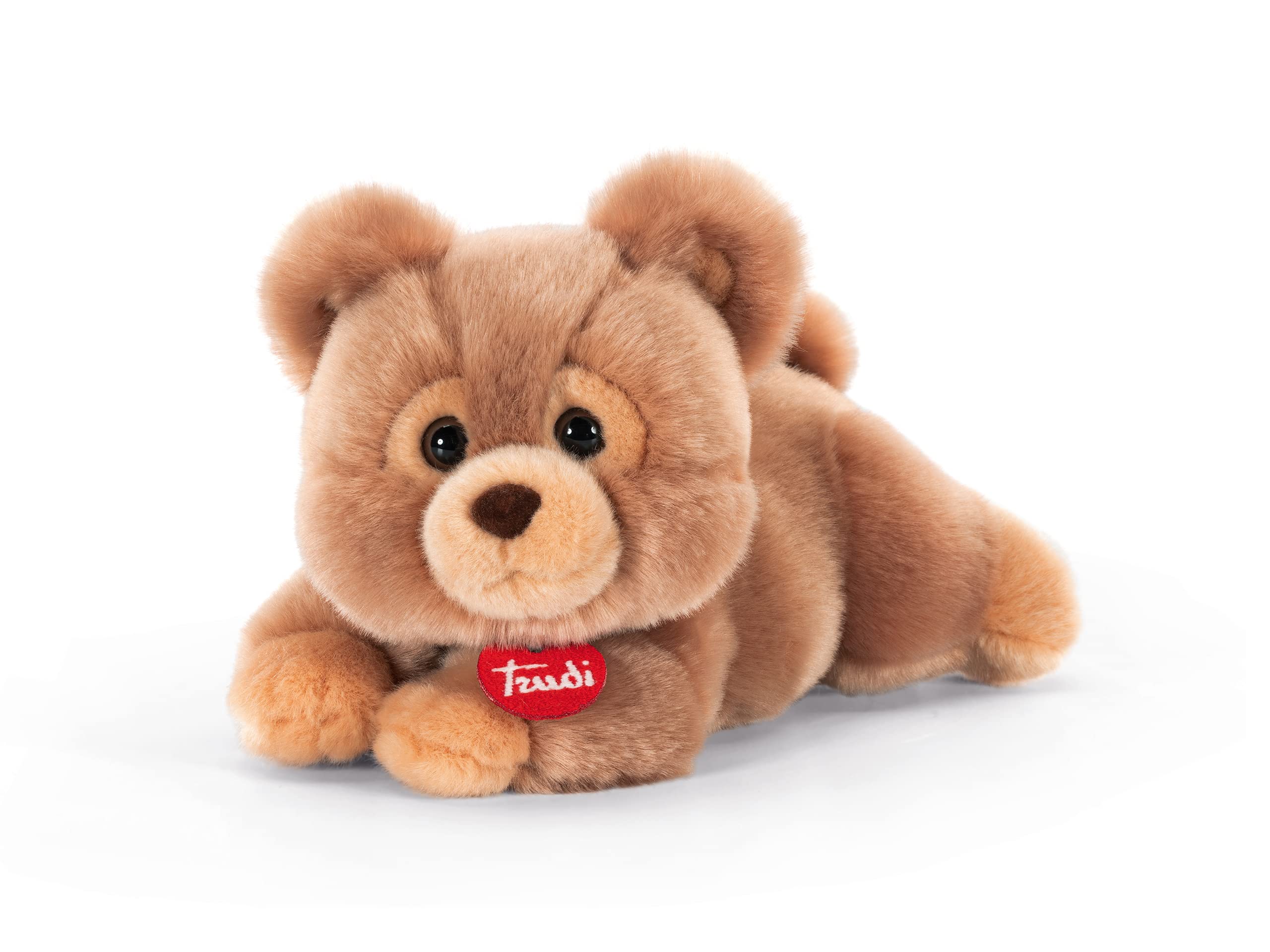 Trudi Bear Teo Brown - Classic Plush Toy (19x16x23cm) for Christmas, Birthdays, and Valentine's Day - Soft, Realistic Fur - Machine Washable - Quality Italian Craftsmanship