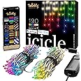 Twinkly Icicle – App-Controlled LED Christmas Lights with 190 RGB+W (16 Million Colors + Pure Warm White) LEDs. Clear Wire. Indoor and Outdoor Smart Lighting Decoration