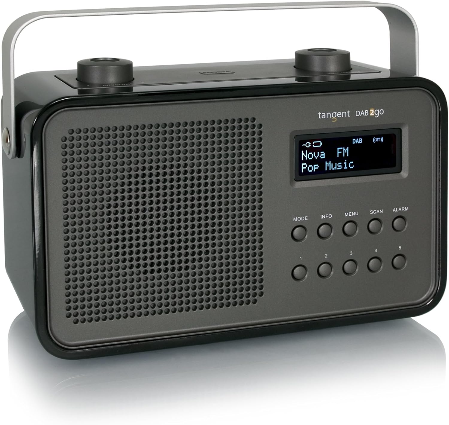 Tangent Bluetooth DAB2go Portable DAB with Radio High Gloss Black