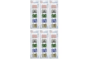 Bead Storage Solutions Elizabeth Ward 5 Piece Craft Organizing Storage Containers for Small Beads, Crystals, and Fasteners, Clear (6 Pack)