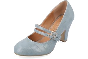 Journee Collection Womens Wendy Heels Classic Round Toe Mary Jane Pumps