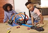 Hot Wheels Track Set and Toy Car Large-Scale Motorized Track with 3 Corkscrew view 2