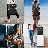 VSNOON Women's Laptop Backpack 15.6 Inch USB Port Water Resistant Black view 3