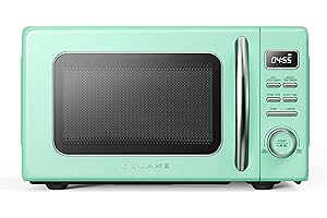 Galanz GLCMKZ11GNR10 Retro Countertop Microwave Oven with Auto Cook & Reheat, Defrost, Quick Start Functions, Easy Clean with