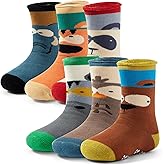Qterdiz Baby Winter Socks Non Slip Warm Socks with Grips for Baby Boys Girls Fuzzy Terry Stars Color 6 Pack