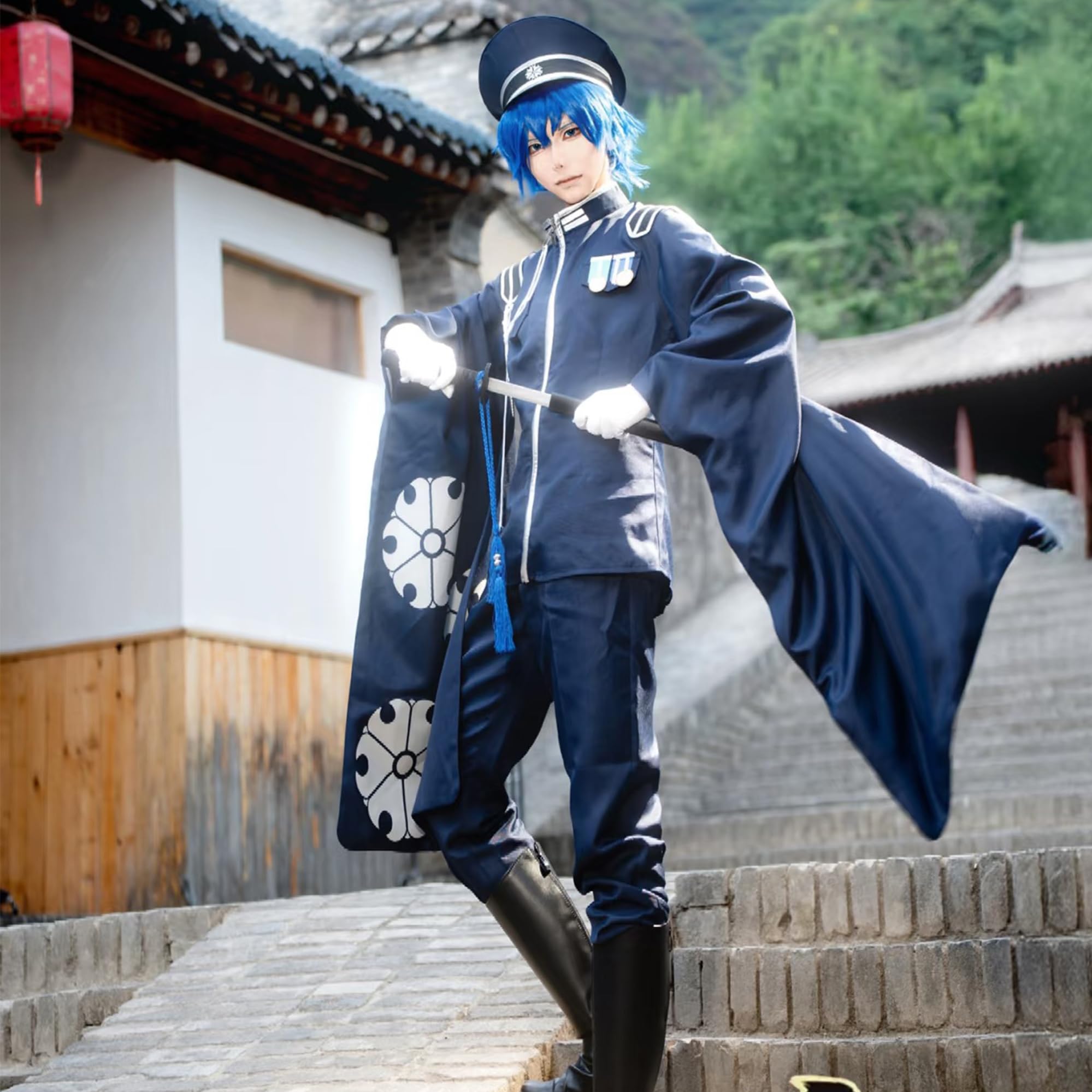 Kaito vocaloid kaito コスプレ Mua Picksoco ウィッグ付き 千本桜 カイト コスプレ 衣装 フルセット ボーカロイド 初音ミク コスチューム アニメ 帽子付き tr n Amazon Nh t ch nh h ng 2026