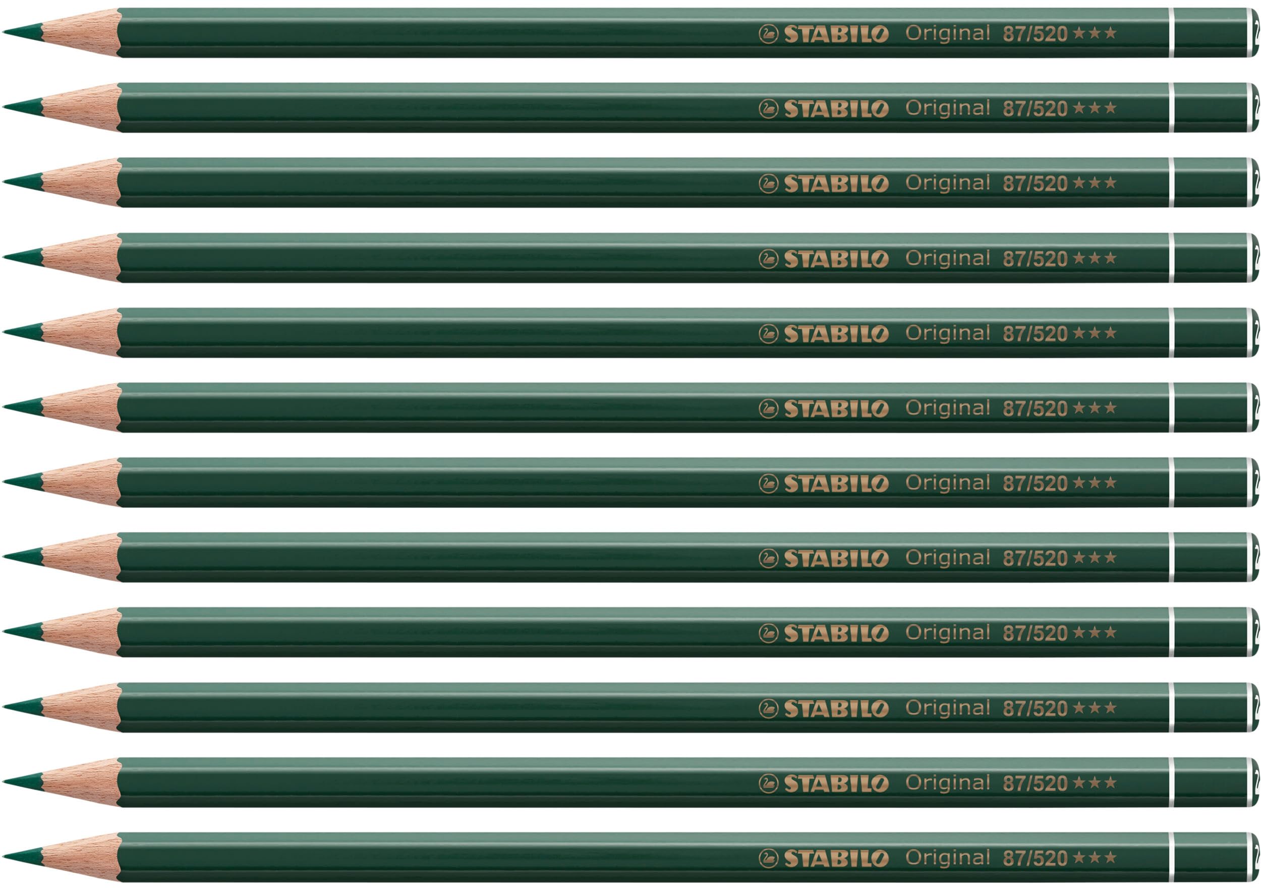 STABILO Premium Colouring Pencil Original - Pack of 12 - viridian matt deep