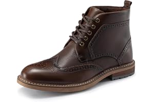 Arkbird Mens Oxford Dress Boots Fashion Casual Genuine Leather Brogue Chukka Ankle Boot for Men