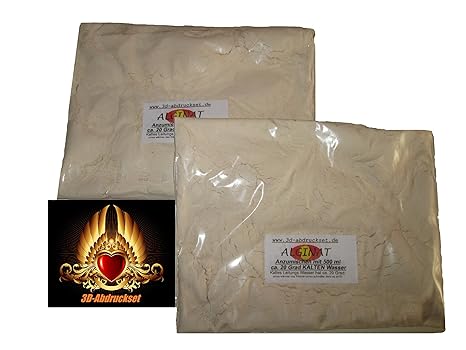 Nachkauf AKTION ALGINAT von 3D-Abdruckset für das 'YOUR DILDO' Penis Abformset , 2 X 140 Gr.