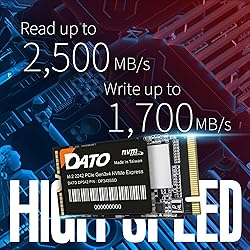 DATO M.2 2242 SSD 512GB, PCIe Gen3 x4 NVMe 1.3