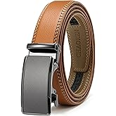 CHAOREN Mens Dress Belt - Mens Ratchet Belt Leather for Dress Pant - Micro Adjustable Belts Fit Everywhere